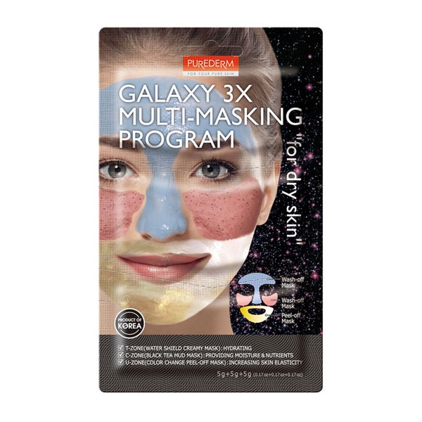 ماسک صورت پیوردرم Galaxy 3x For Dry Skin