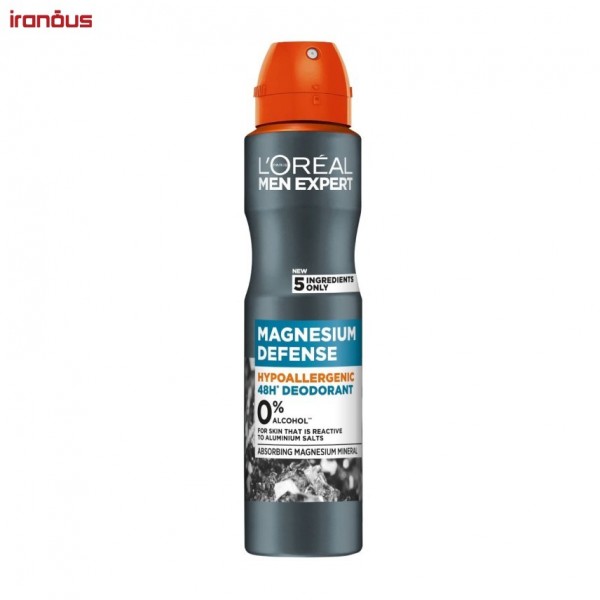 اسپری ضد تعریق لورآل Men Expert Magnesium Defence