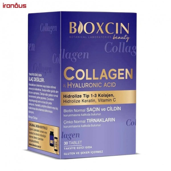 قرص مکمل غذایی بیوکسین Collagen & Hyaluronic Acid