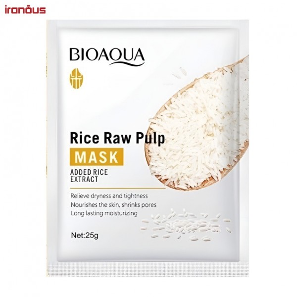 ماسک ورقه ای صورت بیوآکوا Rice Raw Pulp