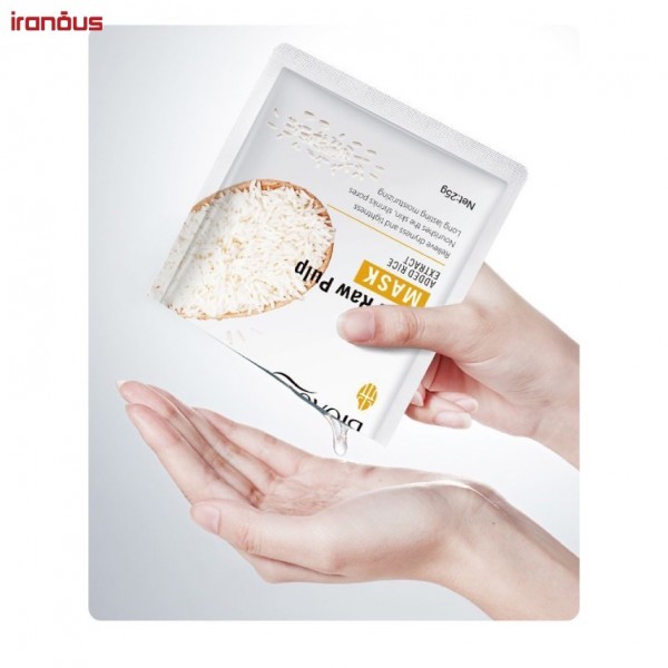ماسک ورقه ای صورت بیوآکوا Rice Raw Pulp
