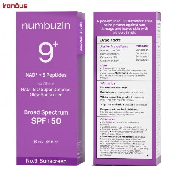 کرم ضد آفتاب نامبوزین NO.9 NAD+ BIO Super Defense Glow