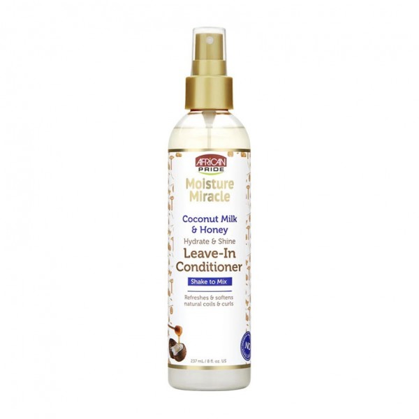 اسپری موی آبرسان و براق کننده شیر نارگیل و عسل آفریکن پراید