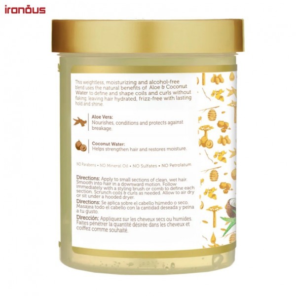 ژل حالت دهنده موی فر آفریکن پراید Aloe Vera Gel & Coconut Water