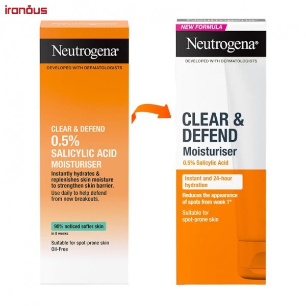 کرم آبرسان ضد جوش و فاقد چربی نیتروژنا Clear & Defend