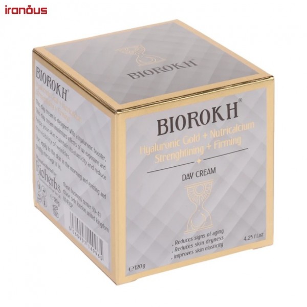 کرم روز تقویت کننده و سفت کننده پوست بایورخ Hyaluronic Gold +Nutricalcium
