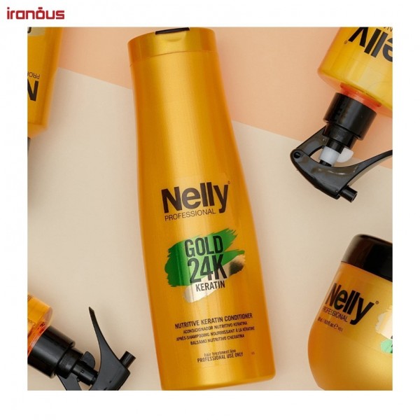 نرم کننده مو مغذی نلی پروفشنال Gold 24K Keratin