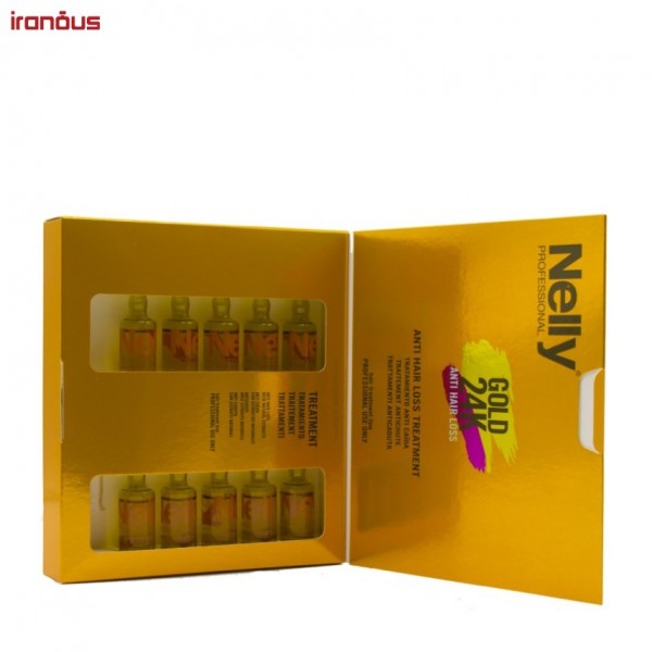 آمپول سرمی ضد ریزش مو نلی پروفشنال Gold 24K