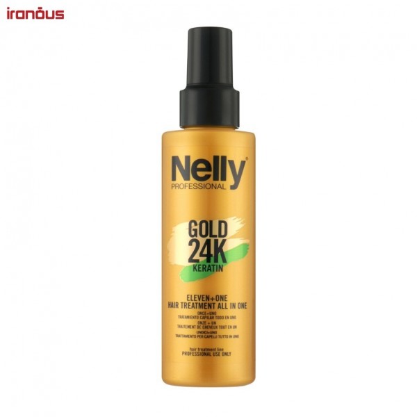 اسپری ترمیم کننده مو نلی پروفشنال Gold 24K 11 + 1