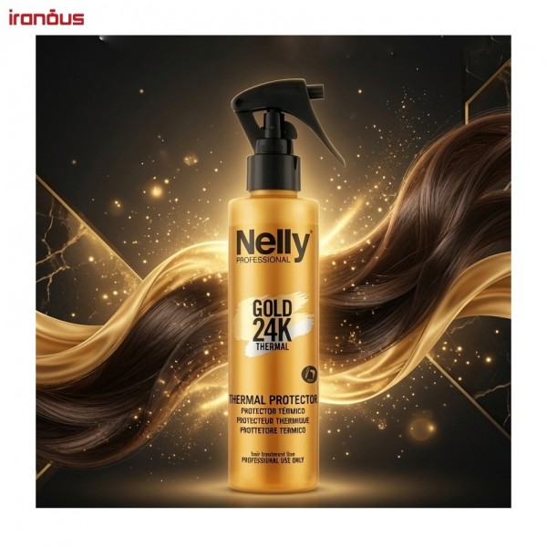 اسپری محافظ حرارتی مو نلی پروفشنال Gold 24K