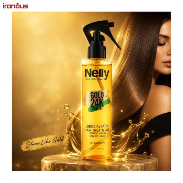 اسپری مو کراتین مایع نلی پروفشنال Gold 24K