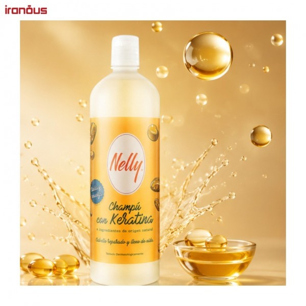 شامپو مرطوب کننده مو نلی Keratin