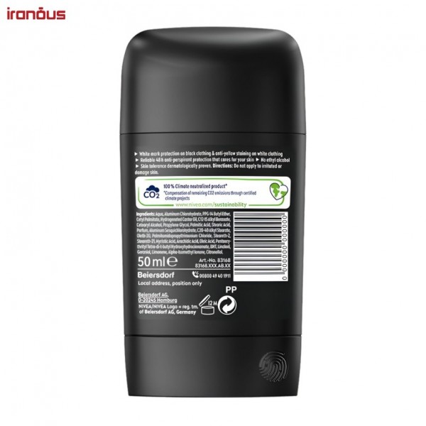 استیک بدن مردانه نیوآ Black & White Invisible Fresh