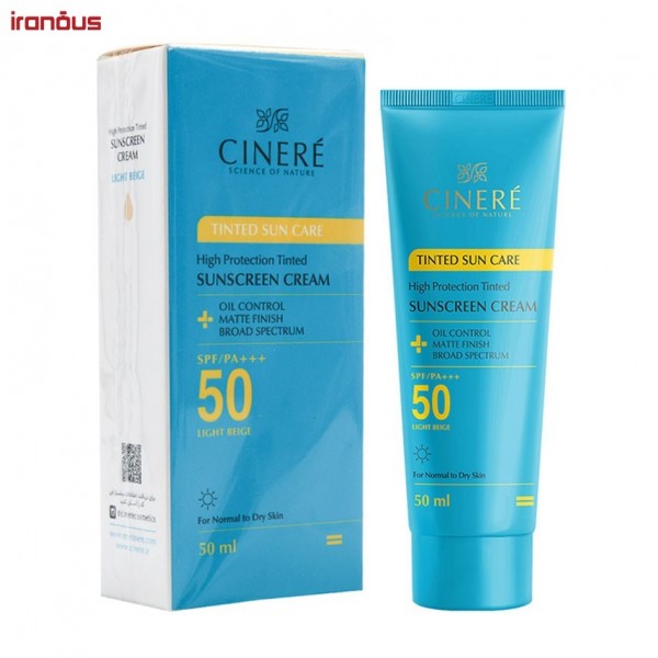 کرم ضد آفتاب رنگی سینره SPF 50