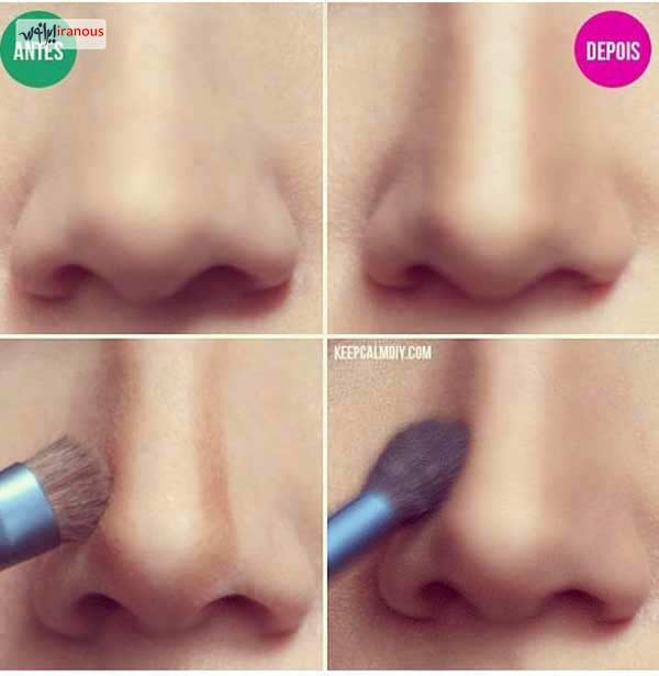 قلمی کردن بینی با آرایش در عرض 5 دقیقه با آرایش بینی تان را خوش فرم کنید