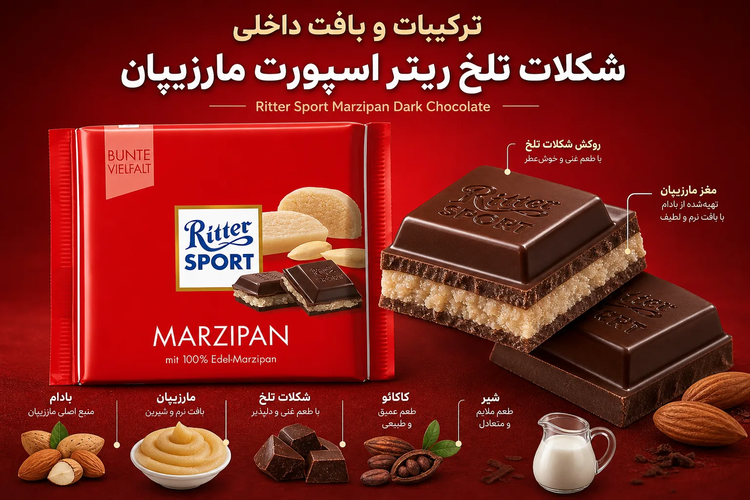 شکلات تلخ ریتر اسپورت Marzipan | تصویر اول شکلات تلخ ریتر اسپورت Marzipan؛ نمای تبلیغاتی اول