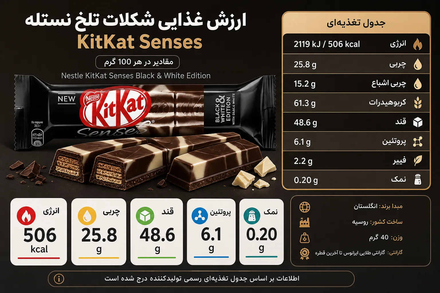 شکلات تلخ نستله KitKat Senses | تصویر دوم شکلات تلخ نستله KitKat Senses؛ نمای تبلیغاتی دوم