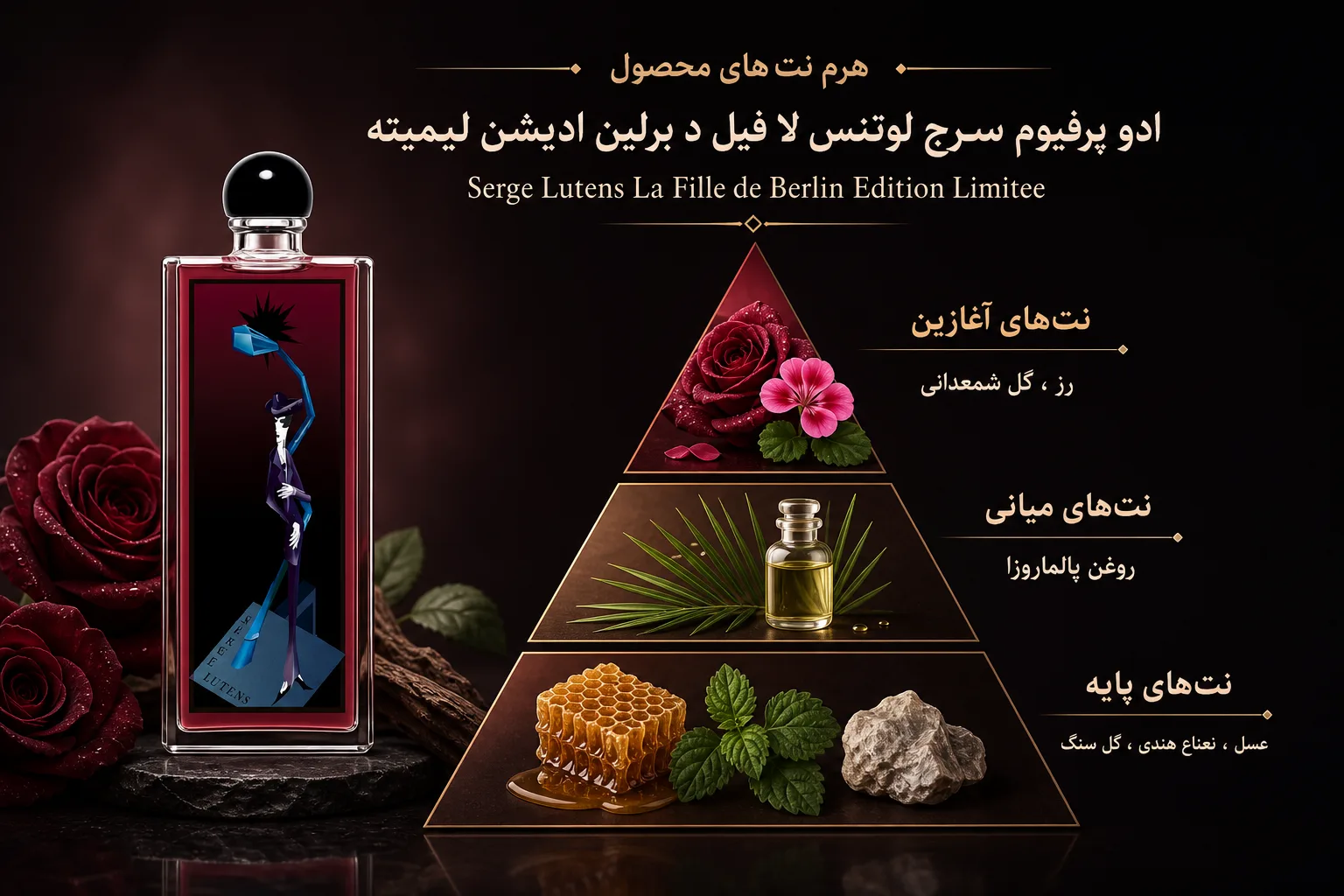 ادو پرفیوم سرج لوتنس La Fille de Berlin Edition Limitee؛ نمای تبلیغاتی اول
