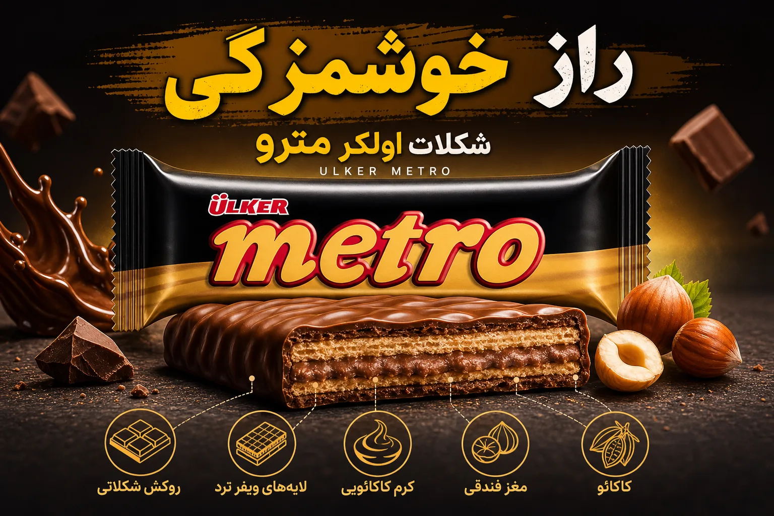 شکلات اولکر Metro؛ نمای تبلیغاتی اول